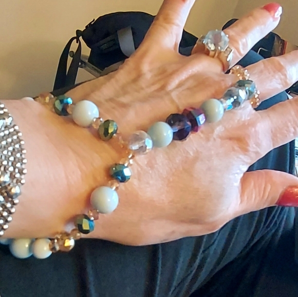 Colorful Beaded slave bracelet - Picture 3 of 5